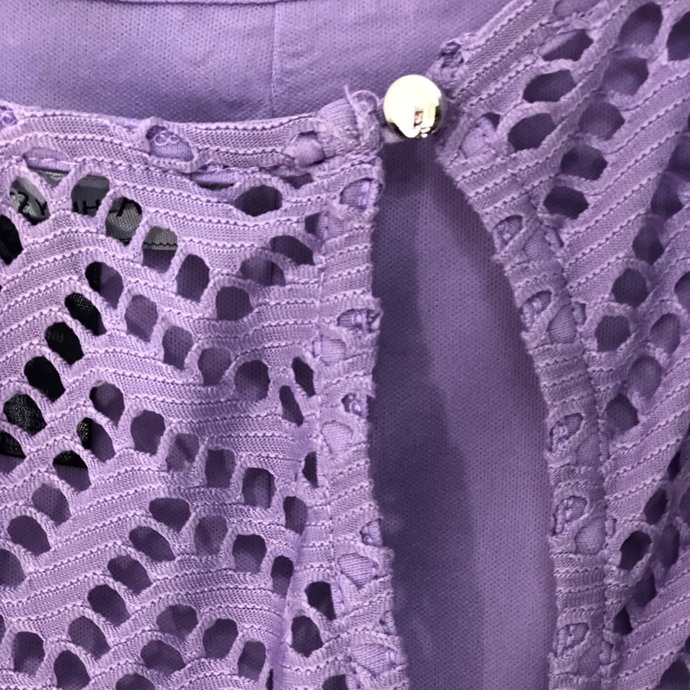 Ashley Stewart 34/36 Lavender Lace Maxi Dress with Flutter Sleeves - Picture 7 of 8